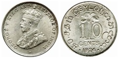10 центов 1919-1928 - Цейлон