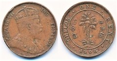 1 цент 1904-1910 - Цейлон