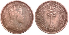 1/2 цента 1904-1909 - Цейлон