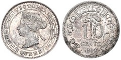 10 центов 1892-1900 - Цейлон