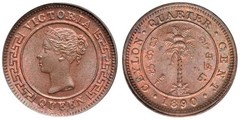 1/4 цента 1870-1901 - Цейлон