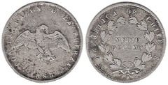 1/2 десятой 1851-1859 - Чили